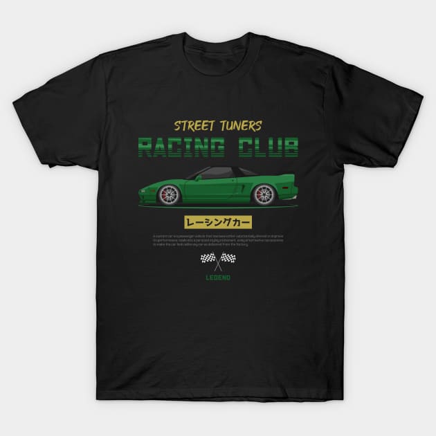Midnight Racer Green NS X JDM T-Shirt by GoldenTuners